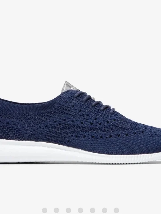 Cole Haan 2.0 Zerogrand Stitchlite Wingtip Oxford sneaker in navy - Picture 5 of 8